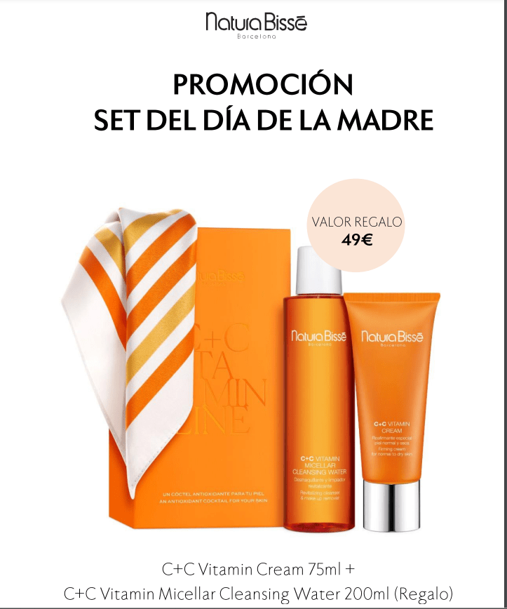 Natura Bissé C+C Vitamin Estuche Crema 75 Ml. + Loción Miscelar 200 Ml.